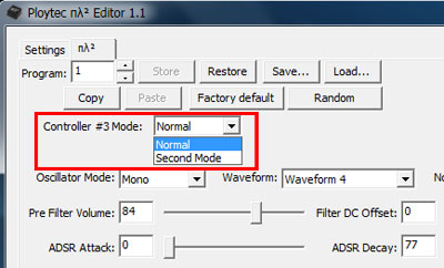 Second Modeに変更